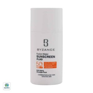 فلوئید ضد آفتاب فیوژن واتر SPF50 بیزانس مناسب پوست چرب و مختلط