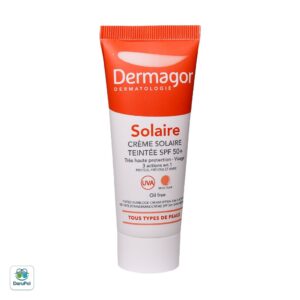 کرم ضد آفتاب SPF 50+ رنگی فاقد چربی 3 در 1 درماگور