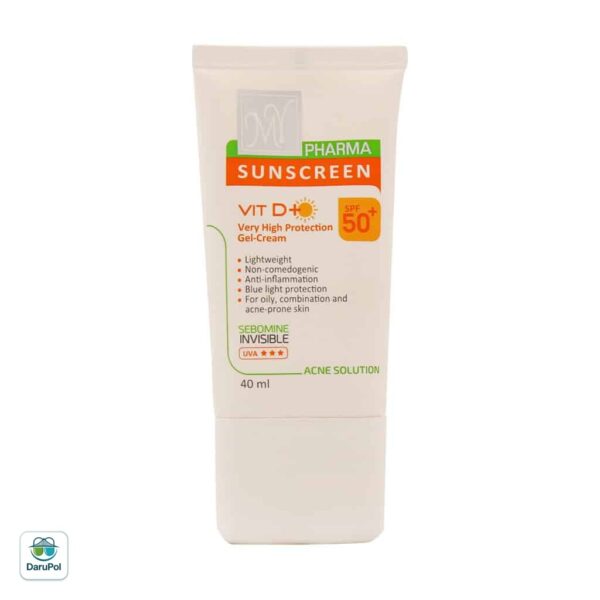 کرم ژل ضد آفتاب آکنه سلوشن فاقد چربی مای فارما با SPF50+