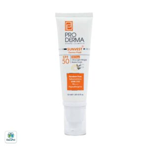 فلوئید ضد آفتاب فاقد چربی SPF50 پرودرما مناسب پوست ‌های چرب و جوش دار