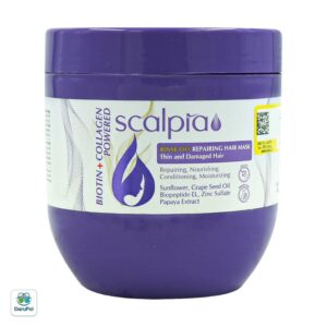 ماسک مو کاسه ای کرمی حاوی بیوتین و کلاژن اسکالپیا