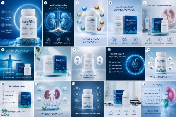مولتی ویتامین کلیوی رنال فکت در تصویر نمایش حفظ سلامت کلیه و مجاری ادرار.