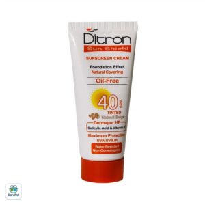 کرم ضد آفتاب رنگی SPF40 دیترون مناسب پوست چرب