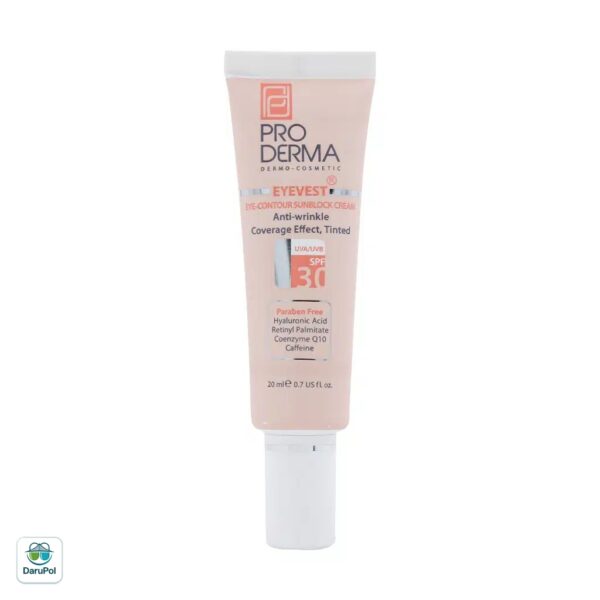 کرم ضد چروک رنگی دور چشم پرودرما SPF30