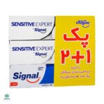 پک 3 عددی خمیر دندان سفید کننده سنستیو اکسپرت و وایت سیستم سیگنال