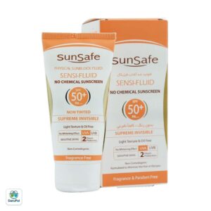 فلوئید ضد آفتاب SPF50+ فیزیکال سان سیف مناسب پوست ‌های حساس