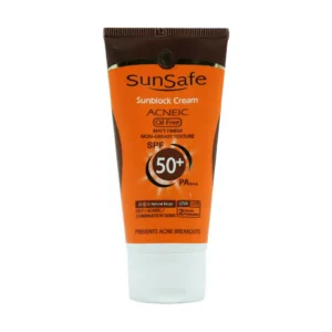 کرم ضد آفتاب SPF50 فاقد چربی سان سیف مناسب پوست های چرب و آکنه ای