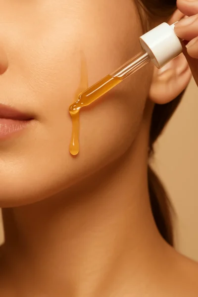 استفاده سرم های پوستی روی صورت.