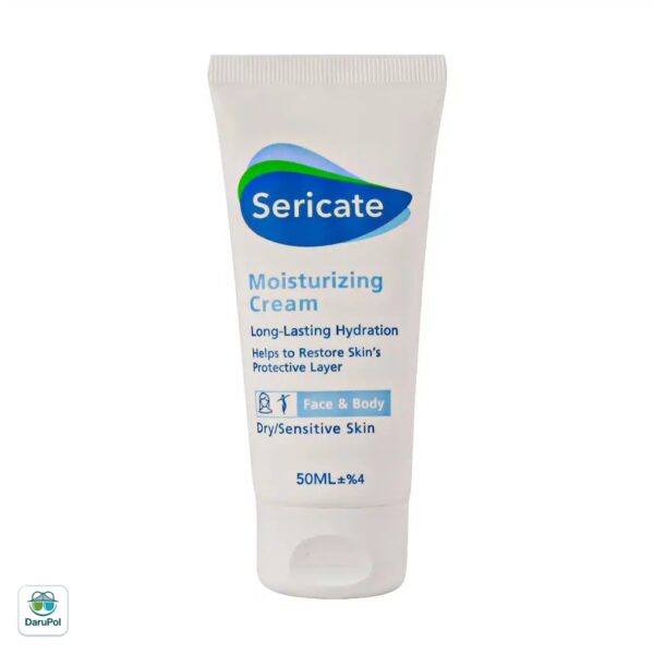 تیوپ کرم مرطوبکننده برند سری کیت (Sericate) مناسب پوستهای خشک و حساس، حجم ۵۰ میلیلیتر
