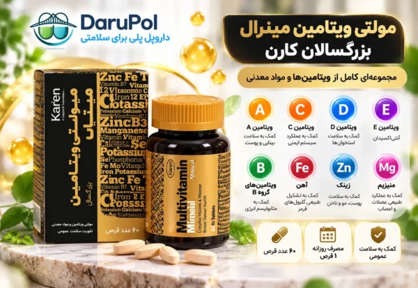 خرید مولتی ویتامین مینرال بزرگسالان کارن از داروپل